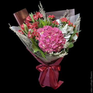 Dark Pink Hydrangea Bouquet HBH5