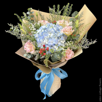 Blue Hydrangea Bouquet HBH6