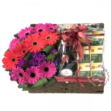 Health Tonics Basket & Flowers TNF11